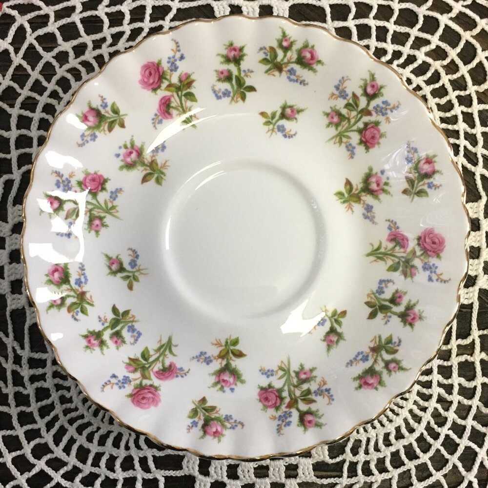 Royal Albert England Winsome Bone China Spare Saucer Replacement Gold Trim